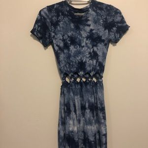 American Eagle blue tie dye dress